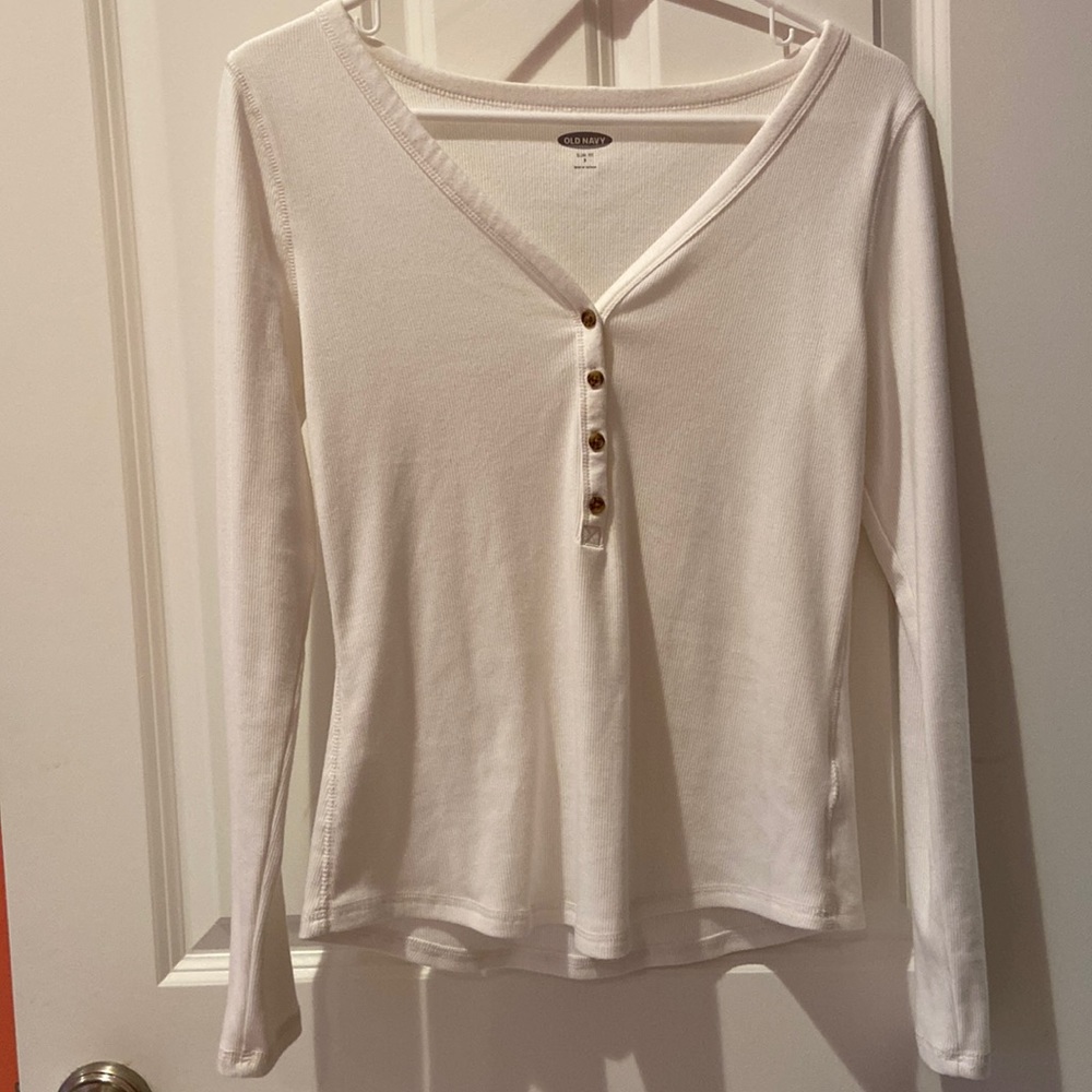 White long sleeve with buttons